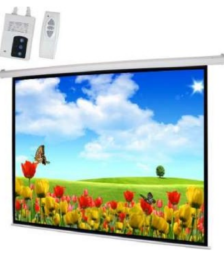 I-View Electrical 300x300cms Projector Screen with Remote Control
