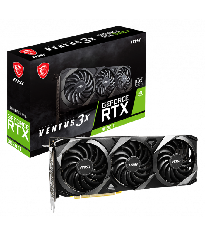 MSI GeForce RTX 3060 Ti VENTUS 3X 8G OC LHR Graphic Card MSI GeForce RTX 3060 Ti VENTUS 3X 8G OC LHR Graphic Card