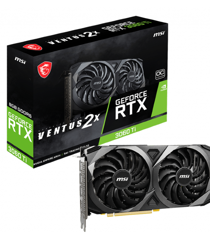 MSI GeForce RTX 3060 Ti VENTUS 2X 8G OCV1 LHR Graphic Card MSI GeForce RTX 3060 Ti VENTUS 2X 8G OCV1 LHR Graphic Card