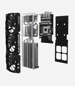 PNY GeForce RTX 4070 Ti 12GB Verto LED Triple Fan Graphic Card - Image 3