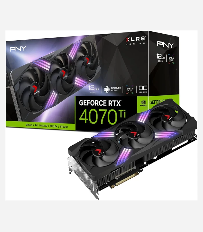 Pny PNY GeForce RTX™ 4070 Ti 12GB XLR8 Gaming Triple Fan DLSS 3 Graphic Card PNY GeForce RTX™ 4070 Ti 12GB XLR8 Gaming Triple Fan DLSS 3 Graphic Card