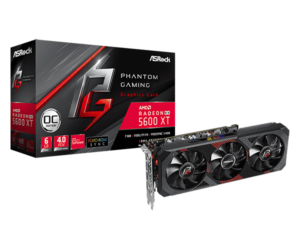 ASROCK AMD RX 5600 XT Phantom Gaming D3 6G OC Graphic Card