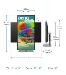 BenQ PD3220U 32″ 4K Thunderbolt 3 DesignVue Designer Monitor - Image 2